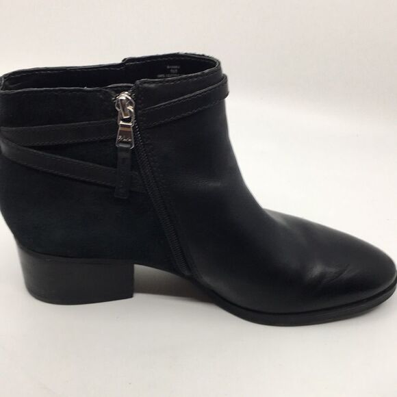 Lauren Ralph Lauren Damara Ankle Boots Booties Black Leather & Suede Size 10 - Picture 10 of 16